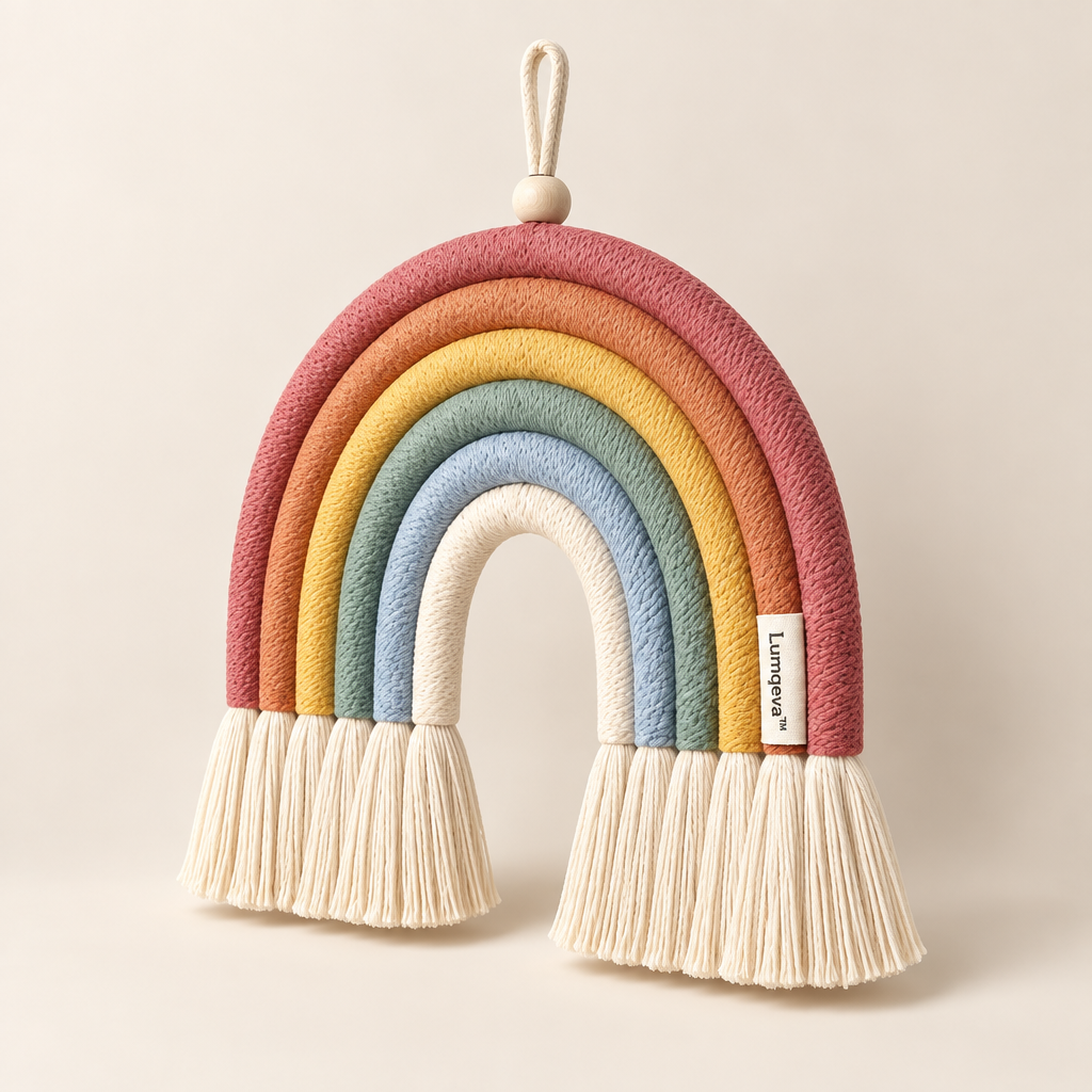 Lumqeva™ Woven Rainbow Wall Decor image 01