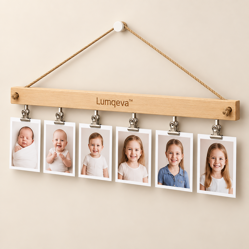 Lumqeva™ Children’s Growth Photo Display Rack image 01