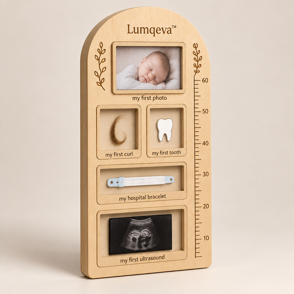 Lumqeva™ Wooden Growth Milestone Display Board image 01